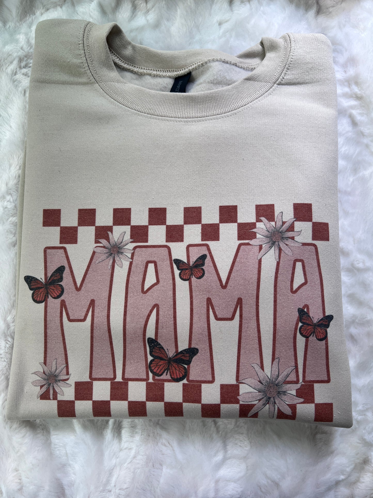 Mama checkered butterfly SUB/DTF