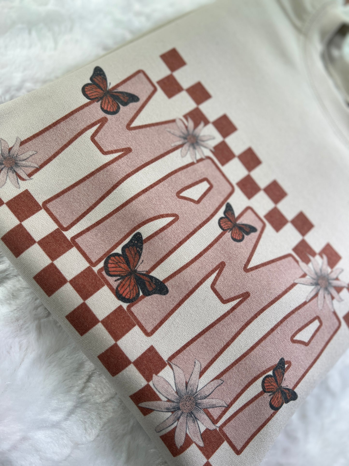 Mama checkered butterfly SUB/DTF