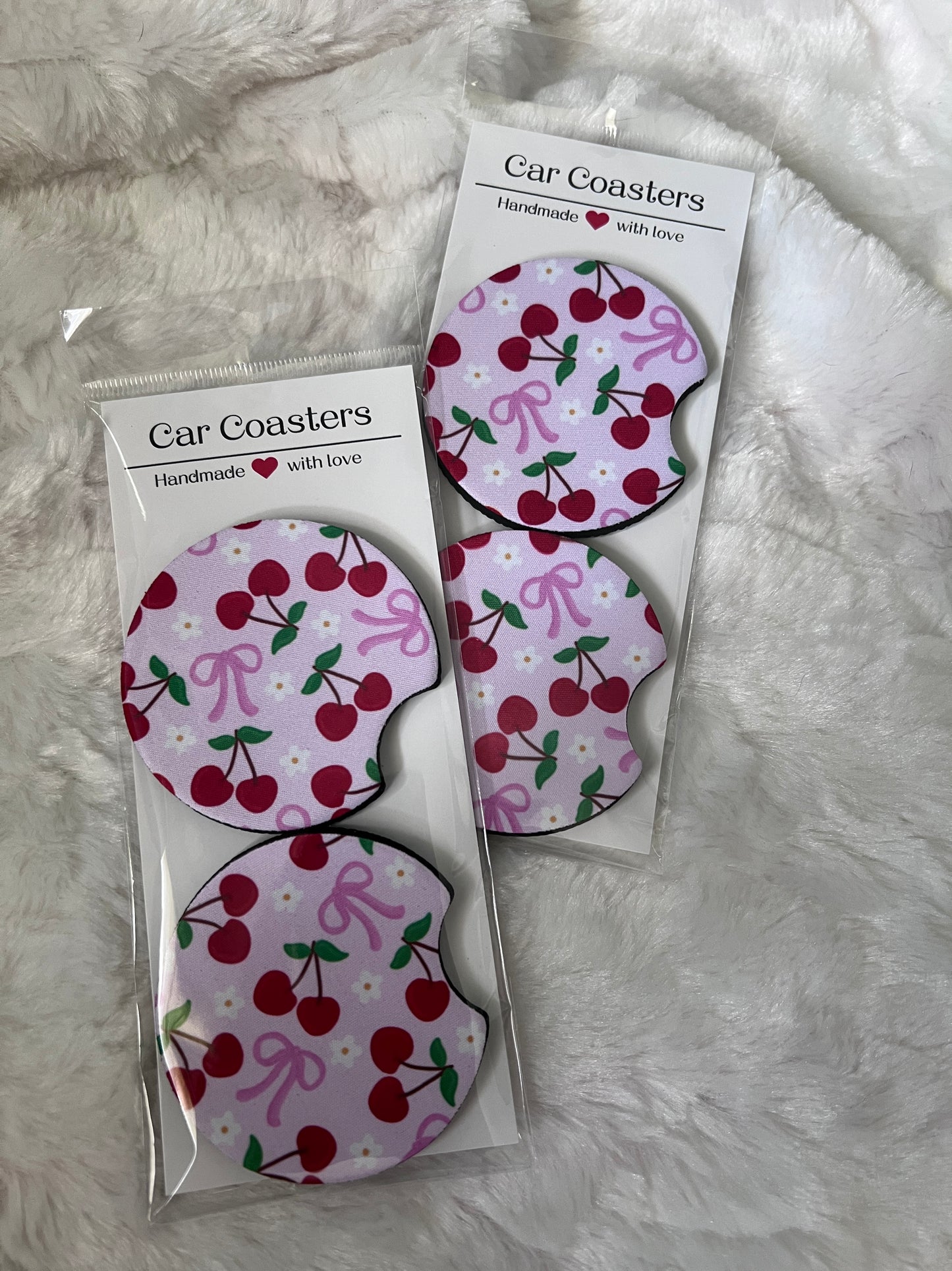 Cherries car coaster🍒🎀