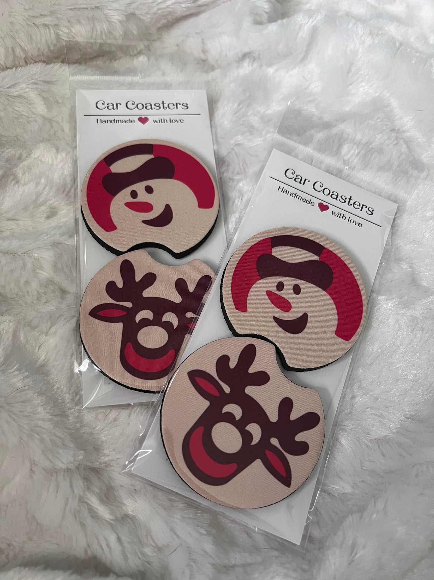Christmas cookie car coasters